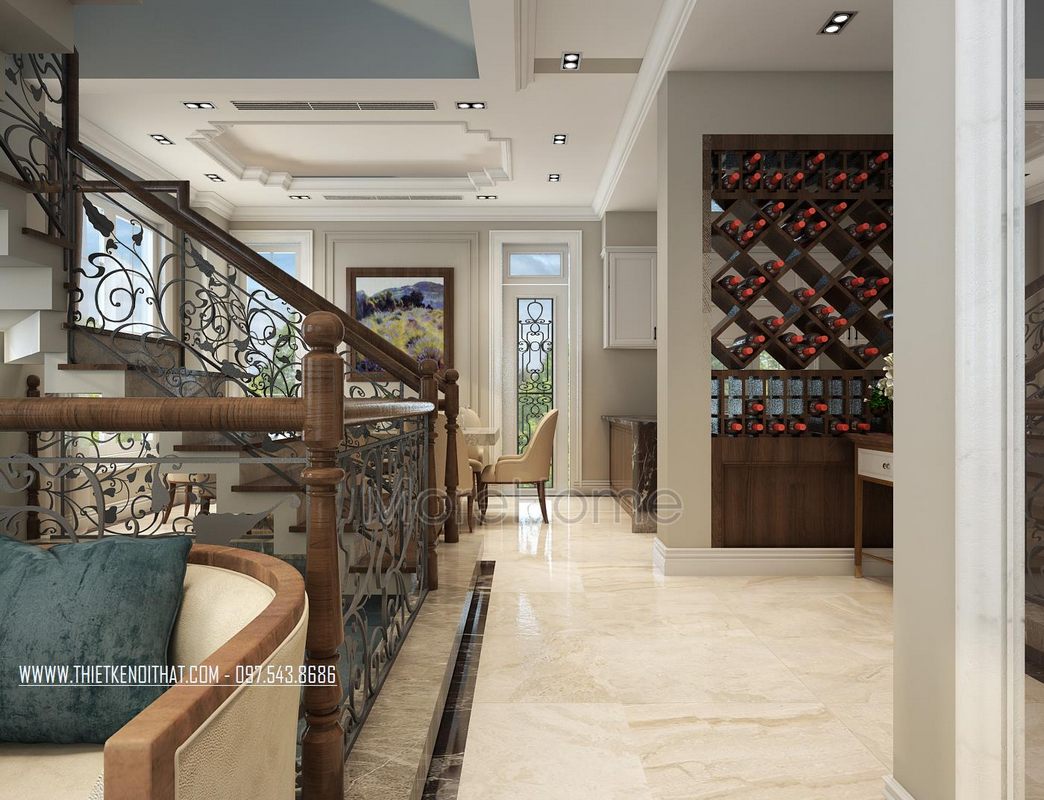 Thiết kế nội thất biệt thự Vinhomes Riverside Long Biên Hà Nội